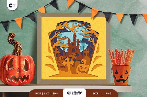 Download Halloween Graveyard 3D Paper Cut - Halloween graveyard 3d paper cut Collection