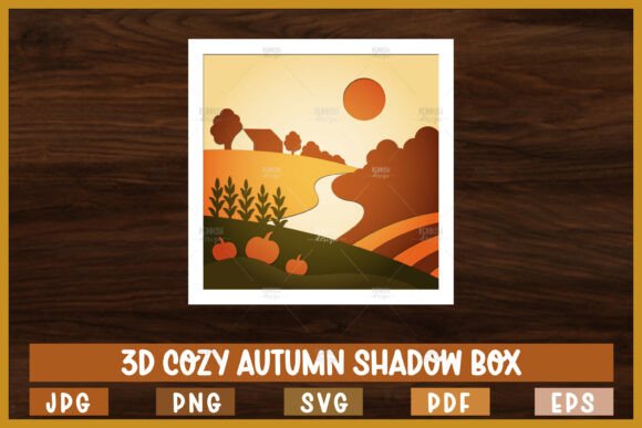Download Autumn Shadow Box, Autumn Paper Cut - Autumn shadow box Collection