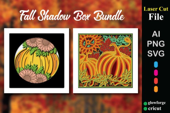 Download 3D Autumn Shadow Box Bundle - Autumn shadow box Collection