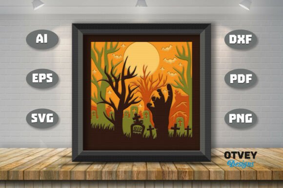 Download Halloween 3D Shadow Box Layered Papercut - Premium Resources